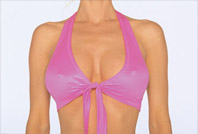 Pink halter top.